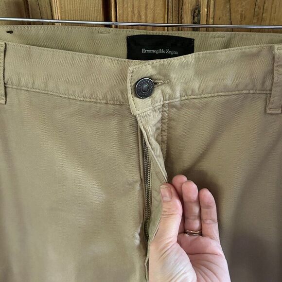 Men's Ermenegildo Zegna 42 x 30 Tan Cream Jeans Denim Straight Leg Trousers - Picture 7 of 13
